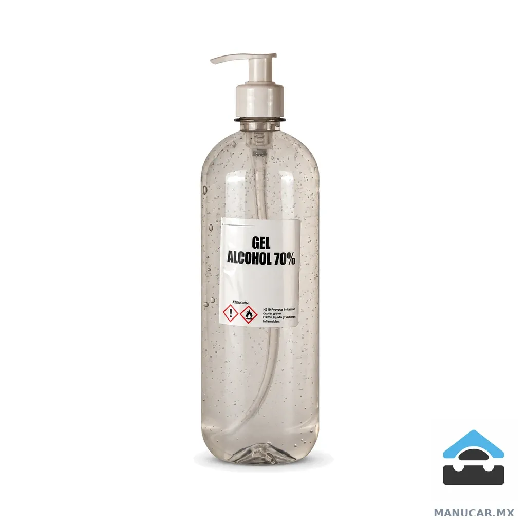 Gel Base Alcohol 70% con Bomba Dosificadora, 500 ml