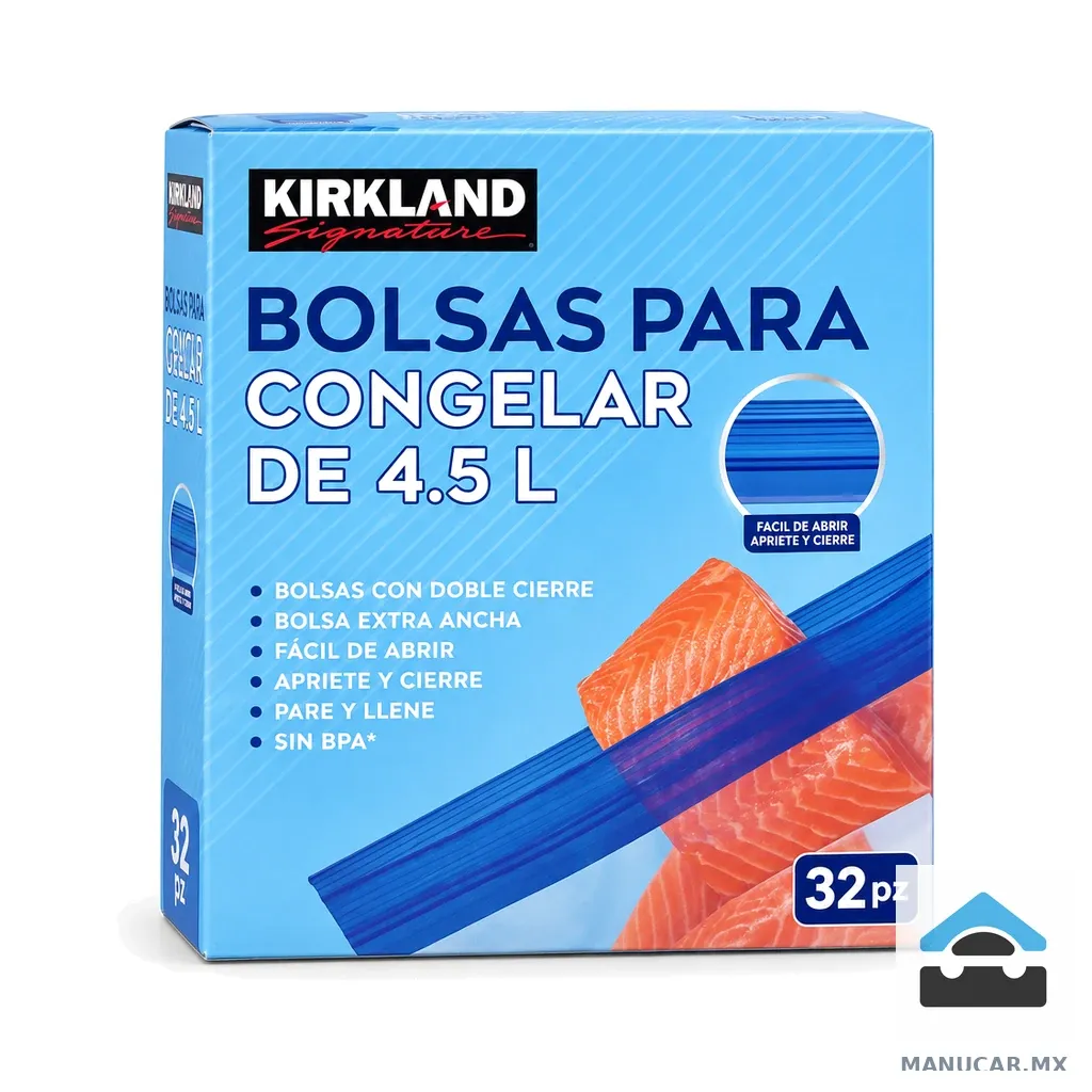 Bolsas para Congelar Grande Caja 32 pieza, 4.5 L