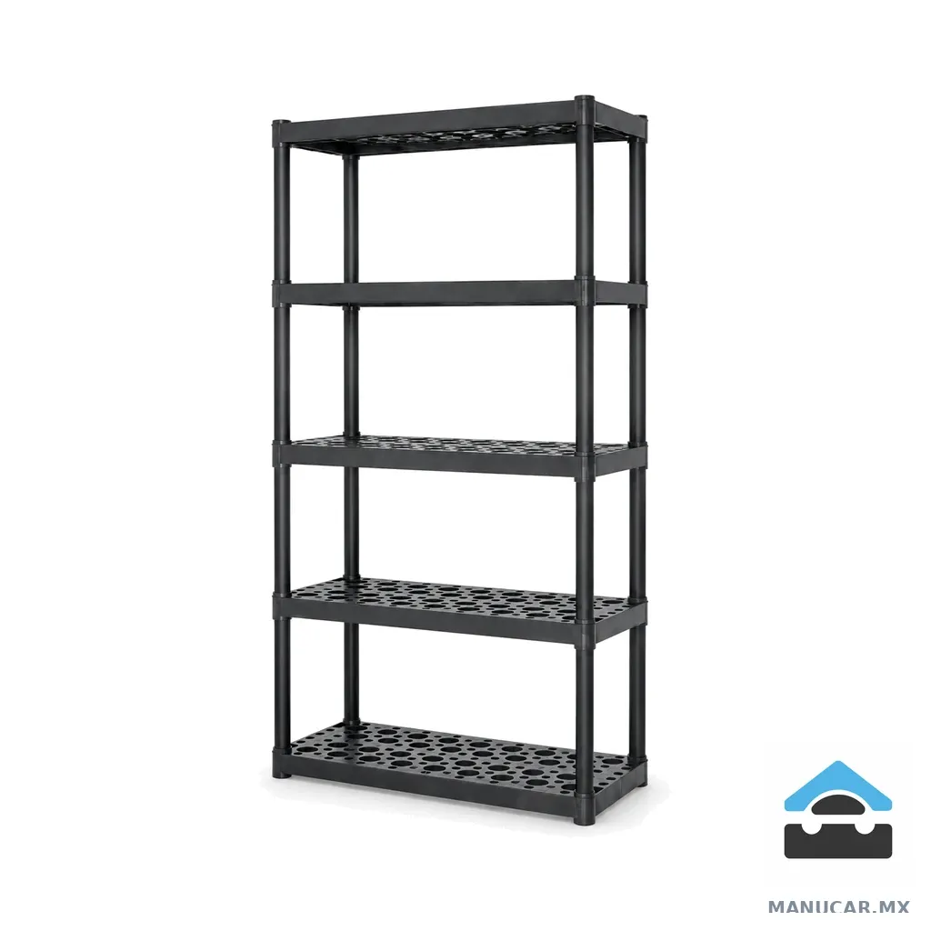 Estante Plástico Uso Rudo 5 Rep/cap 185x43x91 Truper, 70 kg