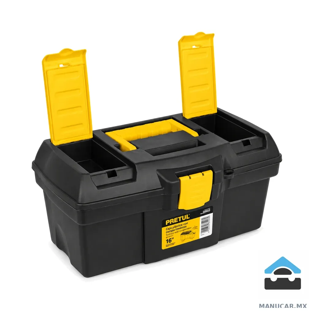 Caja Plástica 16 con Compartimentos, Pretul, Caja