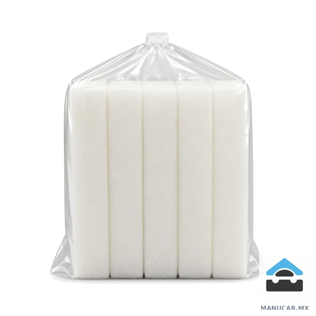 Esponja Blanca Bolsa con 5, Paquete con 5