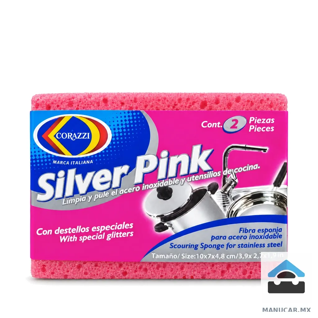 Esponja Silver Pink, Pieza