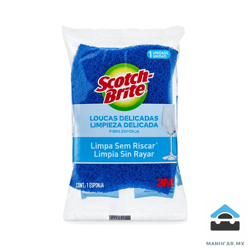 Fibra Esponja Scotch-Brite 3M Cero Rayas, Pieza