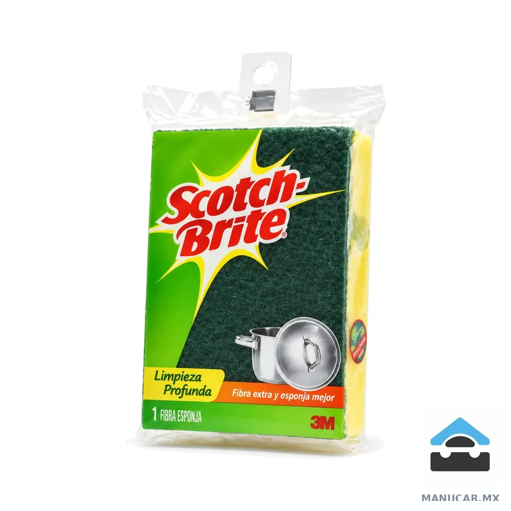 Fibra Esponja Scotch-Brite Verd-Amar, Pieza