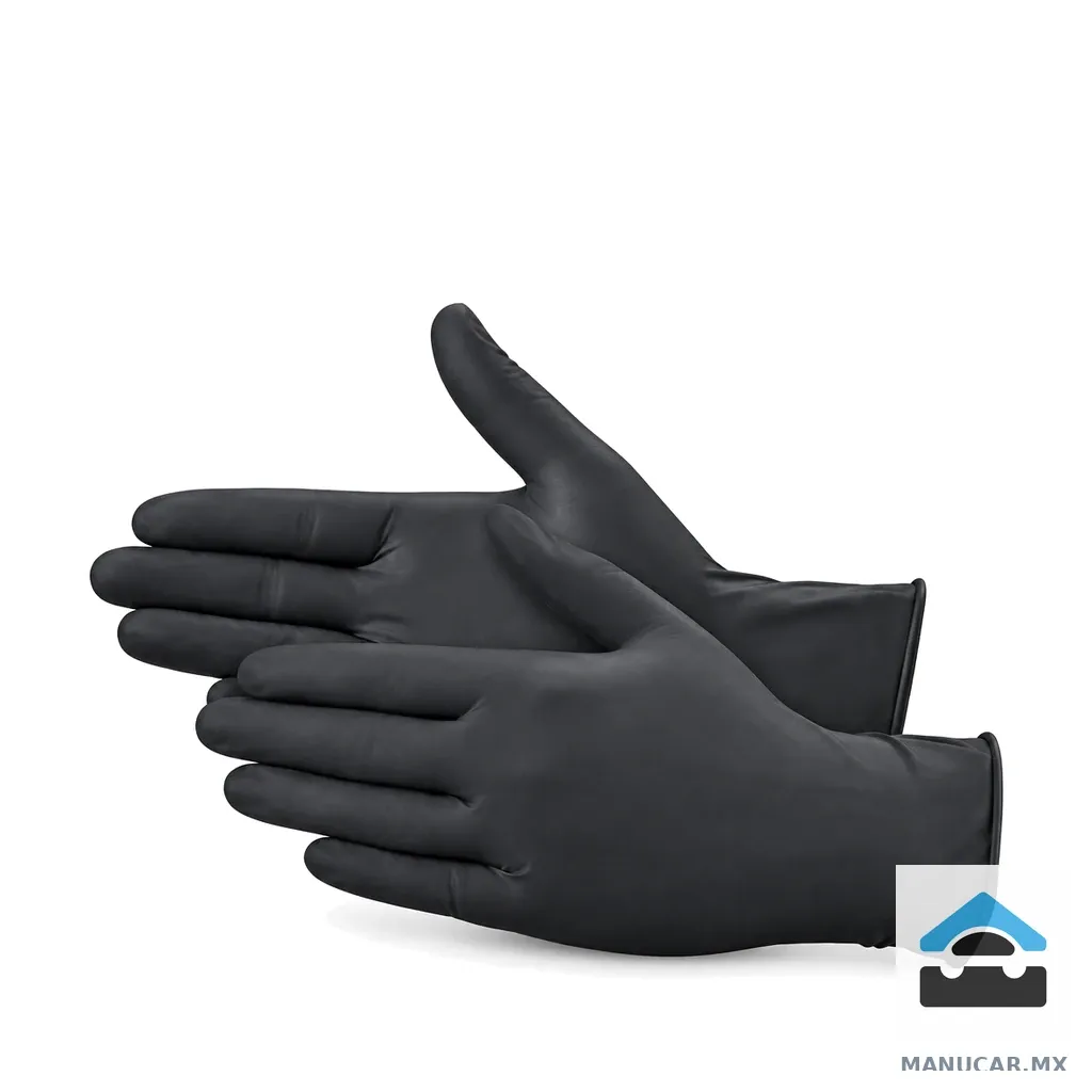 Guante Latex Qui Negro con 100, Paquete con 100