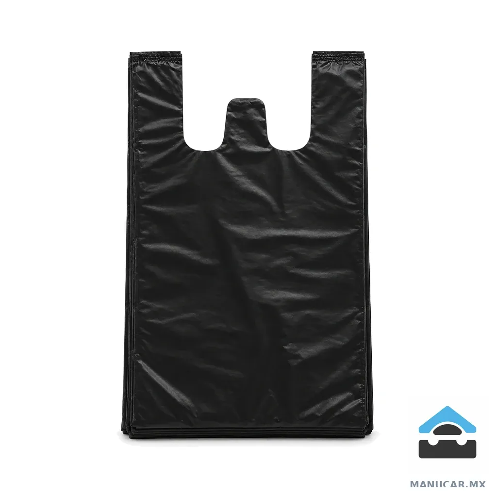 Bolsa Camiseta Negra Grande 30x60, Por kilo