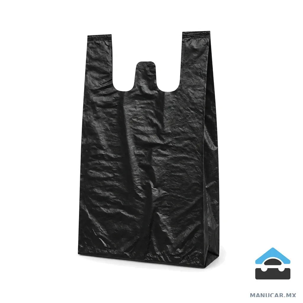Bolsa Camiseta Negra Mediana 25x60, Por kilo