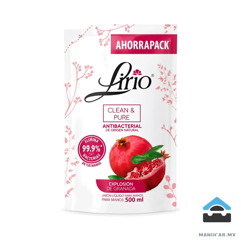 Jabón Lirio Líquido Pouch Granada, 500 ml