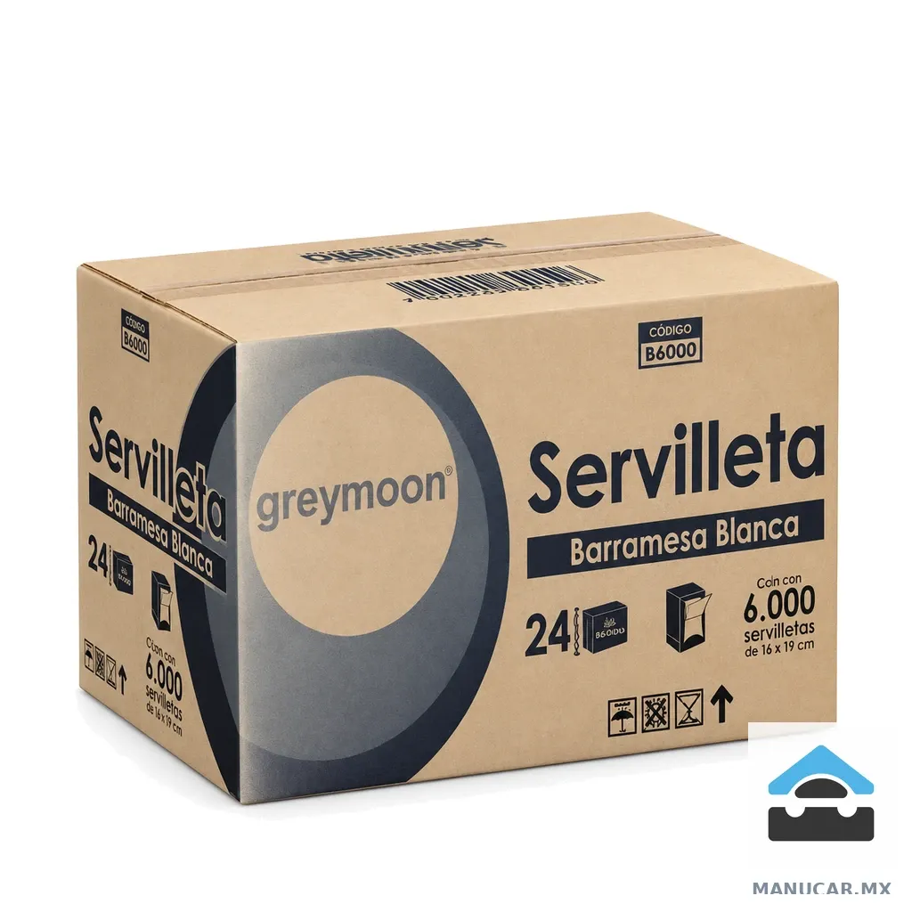 Servilleta Barra Mesa Grey Moon con 250 b6000, Paquete con 250