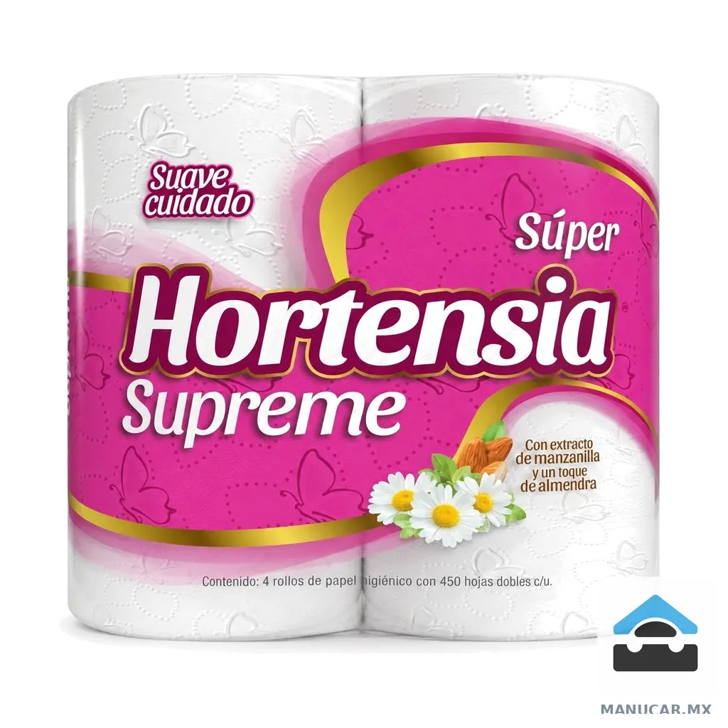 Papel Hortencia con 4, Paquete con 4