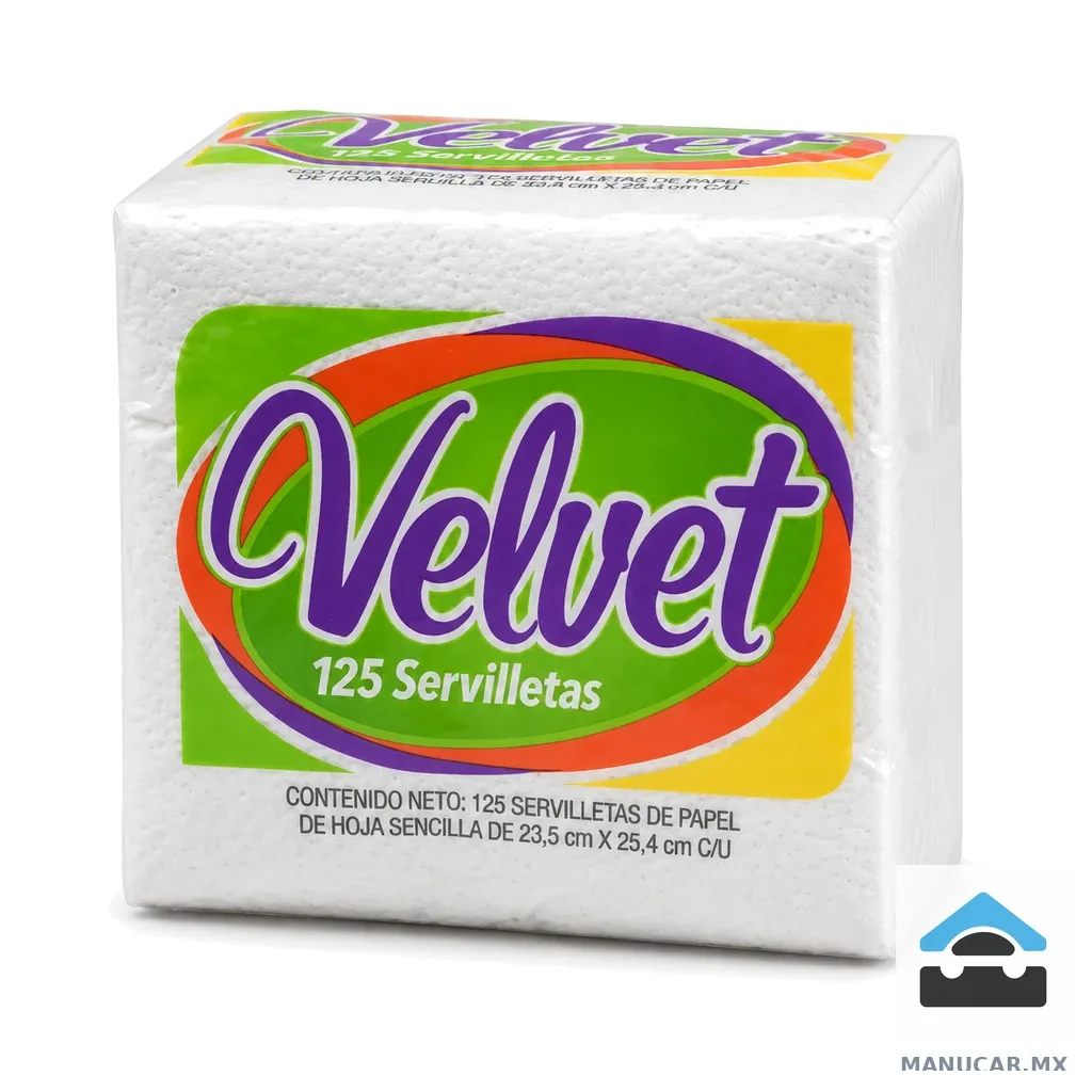 Servilleta Velvet con 100 piezas, Paquete con 100