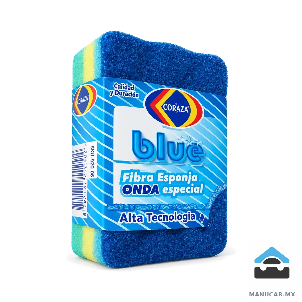 Fibra Esponja Line Blue (Ondas), Pieza
