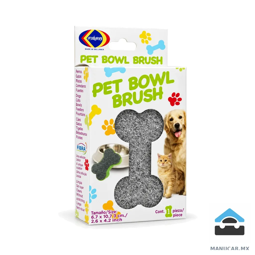 Fibra Pet Bowl Brush, Pieza