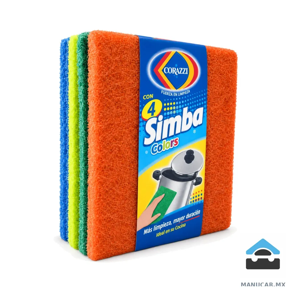 Fibra Simba de Colores con 4, Paquete con 4