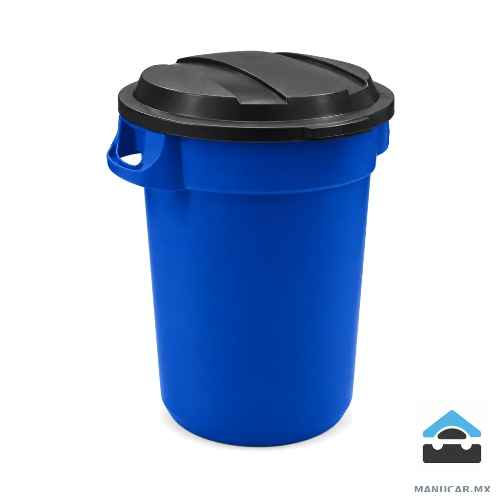 Contenedor Súper K con Tapa Azul/negro, 130 L