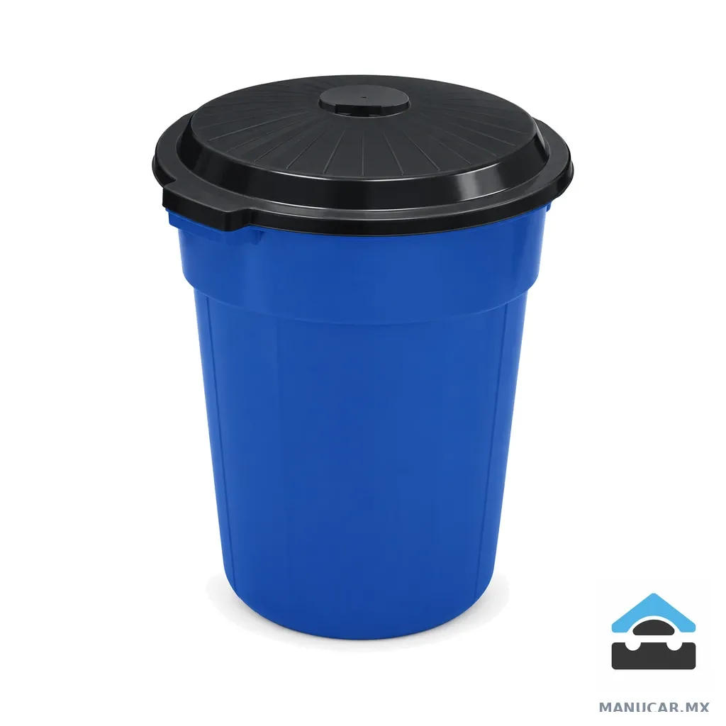 Contenedor con Tapa Azul/negro, 60 L
