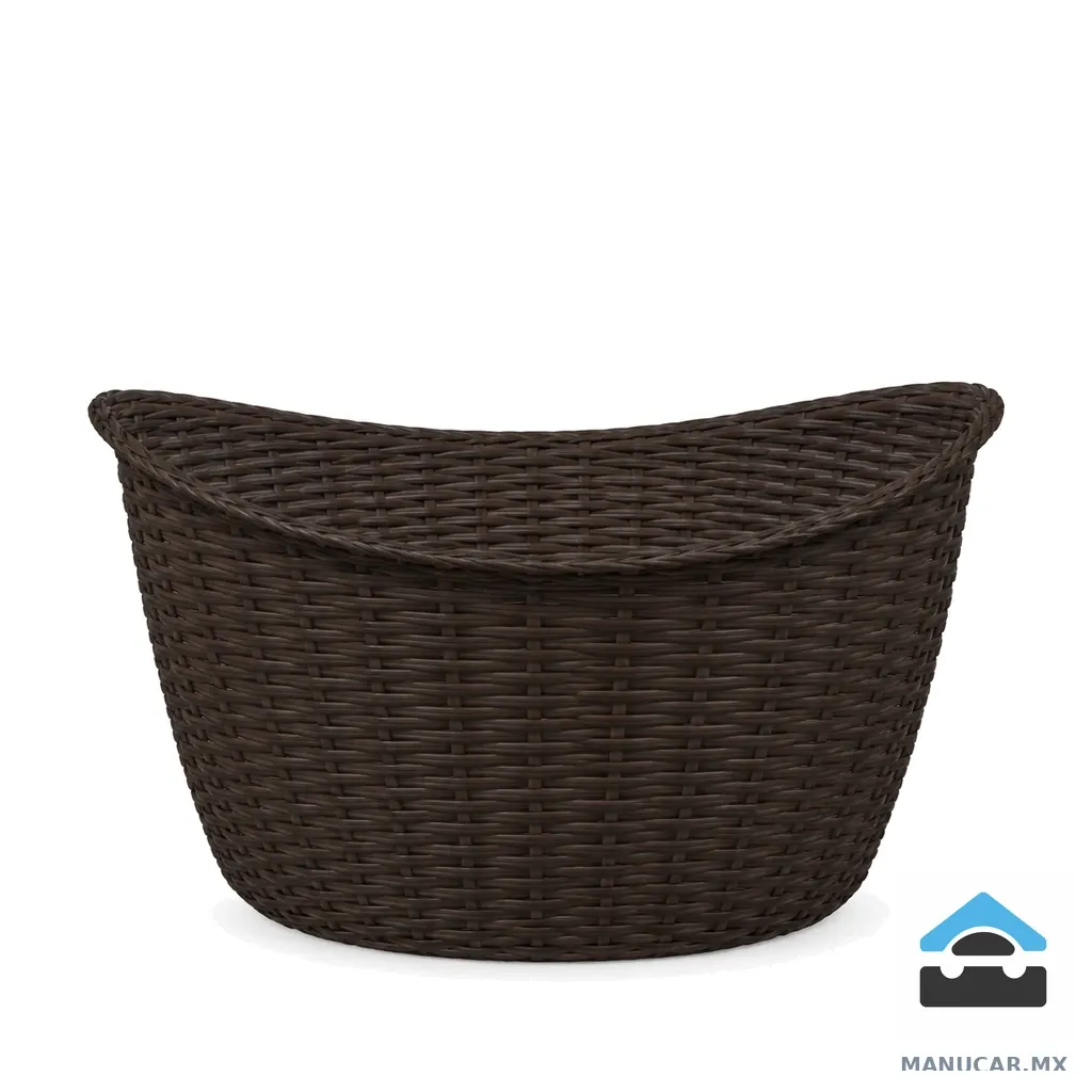 Canasta Rattan Ovalada Chocolate, Pieza