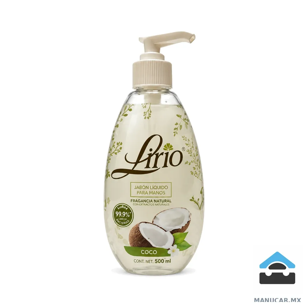 Jabón Lirio Líquido Despachador Coco, 500 ml