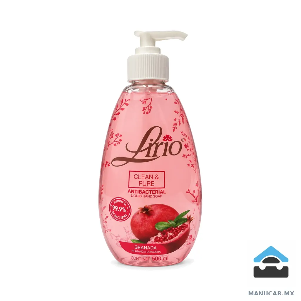 Jabón Lirio Líquido Despachador Granada, 500 ml