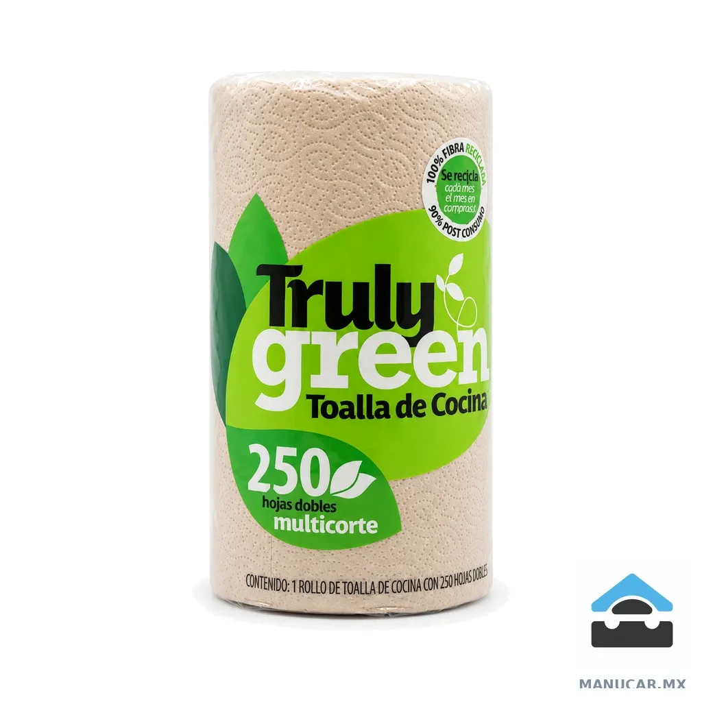Toalla de Cocina Truly Green 250 Hojas, Pieza