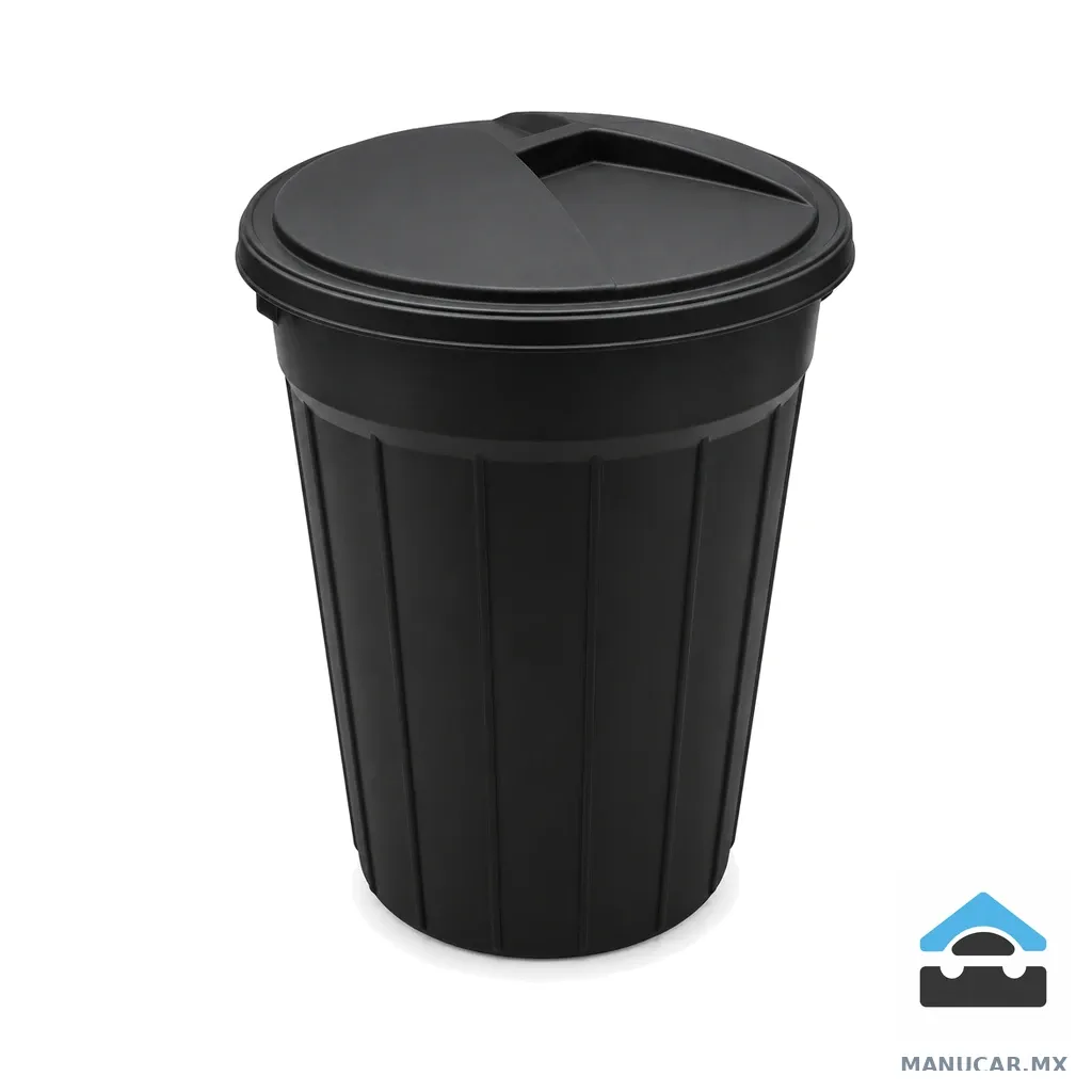 Contenedor con Tapa Negro/negro, 70 L