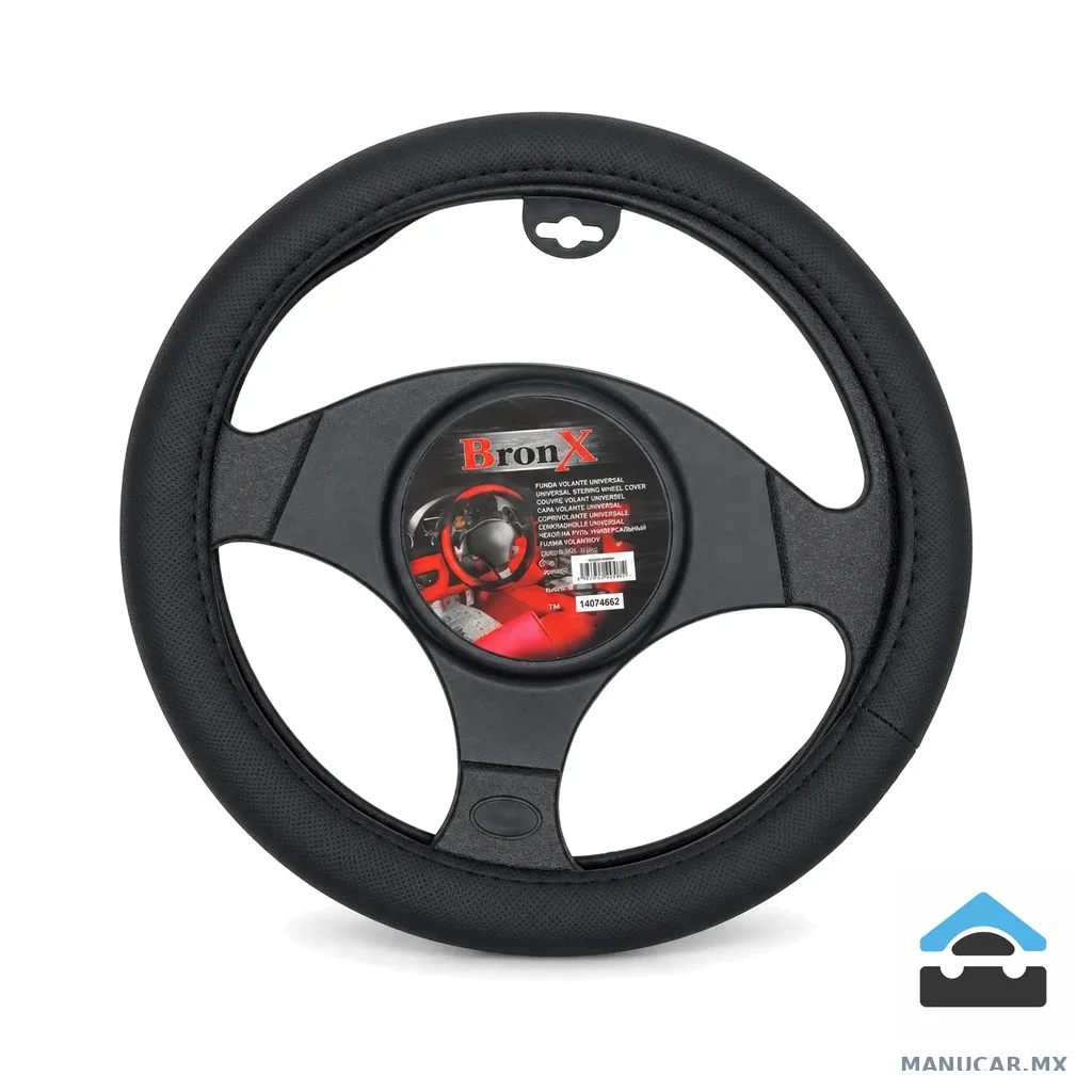 Funda Volante Vinil Negra Bronx = FV045A, Pieza