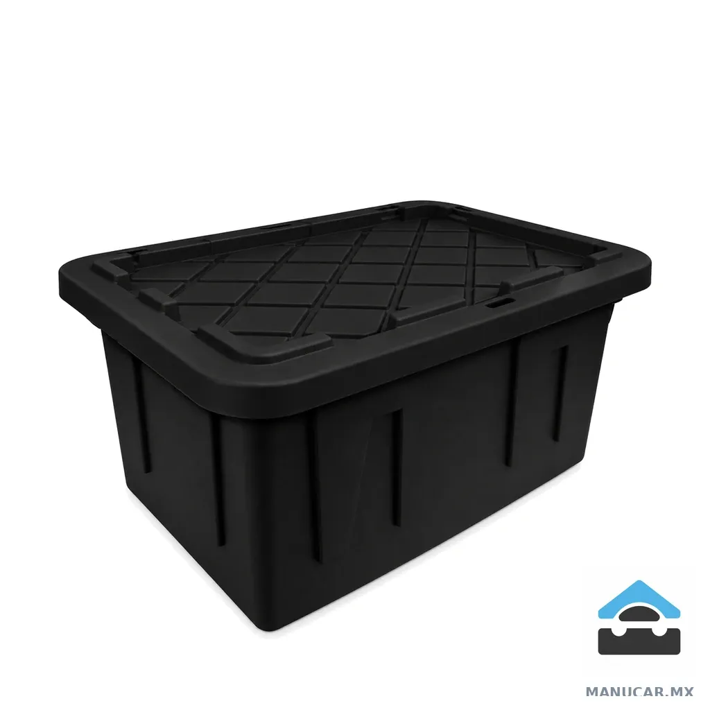Caja 11 Gal / Heavy Duty con Tapa Negro/azul 21, 42 L