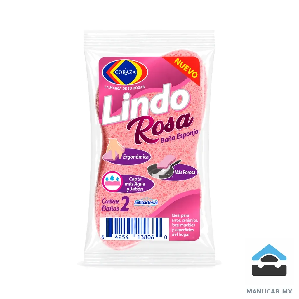 Esponja Lindo Rosa Porosa, Pieza